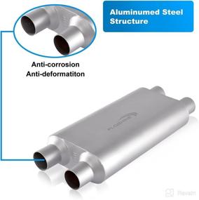 img 3 attached to 🚗 Floshine Universal 80Series Mufflers - High Performance Automotive Exhaust