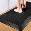 stay comfortable with anti-fatigue kitchen and standing desk mats - 20"x32" durable, stain resistant and non-slip bottom - black logo