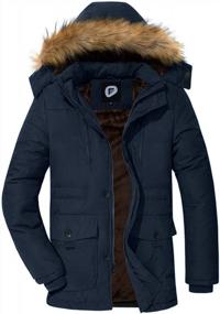 img 4 attached to Мужское теплое зимнее пальто: пуховая куртка с капюшоном и капюшоном на флисовой подкладке FARVALUE