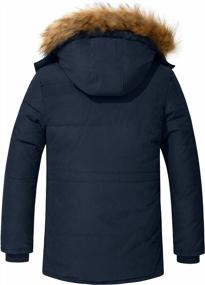 img 3 attached to Мужское теплое зимнее пальто: пуховая куртка с капюшоном и капюшоном на флисовой подкладке FARVALUE