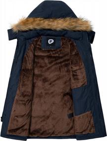 img 2 attached to Мужское теплое зимнее пальто: пуховая куртка с капюшоном и капюшоном на флисовой подкладке FARVALUE