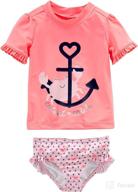 👶 affordable and adorable: simple joys by carter's toddler and baby girls' 2-piece assorted rashguard sets logo