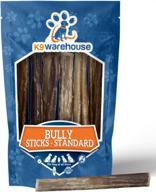 премиум-качество k9warehouse bully sticks - 6-дюймовая стандартная упаковка из 12 штук для собак логотип