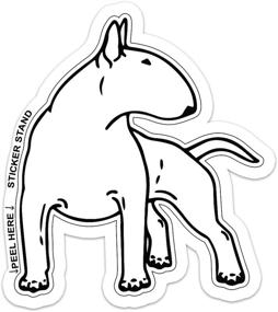 img 1 attached to Bull Terrier Dog 🐶 Bumper Sticker Decal - 6x6 inch