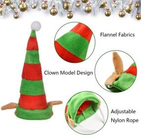 img 2 attached to 🐱 Vehomy Cat Christmas Costume Set - Elf Hat and Bell Collar Xmas Pet Accessories for Cat and Puppy, 2 Pieces