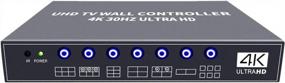 img 1 attached to ISEEVY 4K UHD Video Wall Controller For Multi-Screen Display - Supports 2X3, 3X2, And 2X2 Configurations With 3840X2160@30 HDMI Input
