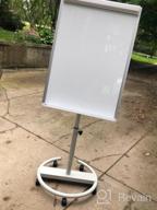 img 1 attached to 40X28 Inch Mobile Whiteboard With Stand, Magnetic Dry Erase Board And Accessories - Height Adjustable Flipchart Easel On Wheels (Black) review by Billy Danaher