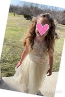 img 1 attached to Sparkling Uhnice Sequin Sleeveless Tulle Flower Girls' Dresses - Stylish Clothing for Little Ones! review by Troy Henkhaus