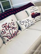 img 1 attached to Set The Mood For Love With Ueerdand'S Buffalo Plaid Valentines Day Pillow Covers- Set Of 4 review by Ray Sheptock