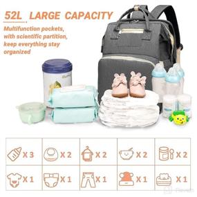 img 1 attached to Backpack Capacity Waterproof Multifunctional Foldable Diapering best for Diaper Bags