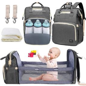 img 4 attached to Backpack Capacity Waterproof Multifunctional Foldable Diapering best for Diaper Bags