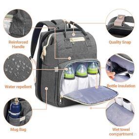 img 2 attached to Backpack Capacity Waterproof Multifunctional Foldable Diapering best for Diaper Bags