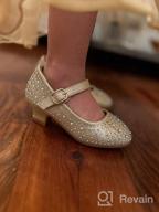 img 1 attached to Sparkling Style: Walofou Glitter Princess Ballerina Iridescent Girls' Flats review by Paty Fernandez