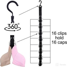 img 3 attached to 🧢 Organize and Store Your Hats with LEVOSHUA Closet Hanging Cap Organizer - Innovative Hat Holder for Neat and Clean Hat Storage (1 Pack)