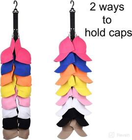 img 2 attached to 🧢 Organize and Store Your Hats with LEVOSHUA Closet Hanging Cap Organizer - Innovative Hat Holder for Neat and Clean Hat Storage (1 Pack)