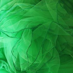 img 2 attached to Зеленая 10-футовая настольная юбка OakHaomie с 15-ю гирляндами для вечеринки, свадьбы и украшения дома