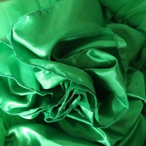 img 1 attached to Зеленая 10-футовая настольная юбка OakHaomie с 15-ю гирляндами для вечеринки, свадьбы и украшения дома