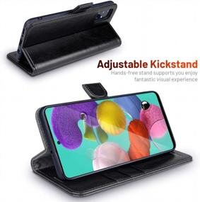 img 2 attached to Protect Your Samsung Galaxy A51 4G In Style With OCASE PU Leather Flip Case - Card Holders, Stand, Tempered Glass Screen Protector Included