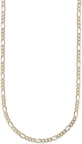 img 4 attached to 🌟 Premium Italian-Made 18K Gold Figaro Chain Bracelet or Necklace - Versatile in Lengths & Colors - A Timeless Piece of Luxury