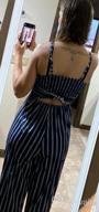 img 1 attached to Women'S Sexy Striped Jumpsuit With Tie Bowknot - SheKiss Summer Rompers review by Dexter Pullen