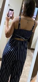 img 8 attached to Women'S Sexy Striped Jumpsuit With Tie Bowknot - SheKiss Summer Rompers