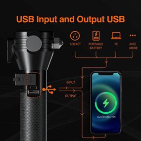 img 2 attached to Otdair LED Flashlight Solar Power Flashlight, Ultra Bright Flashlight, High Lumens, USB Rechargeable, 5 Modes For Outdoor,Camping, Hiking