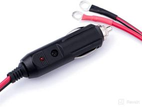 img 1 attached to 🔌 DEDC 12V 15A Cigarette Lighter Cable: 3M Power Supply Wire for Power Inverter