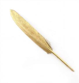 img 1 attached to 50 Colorful Gold Goose Feathers In 4-6Inch Sizes For Art, Craft And Party Decoration, Clothing Accessories - Duck Feathers In Shimmering Gold