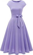👗 homrain women's wedding guest formal cap dress for evening party cocktail aline dress for church, prom, and more логотип