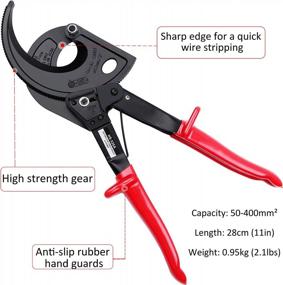 img 3 attached to Heavy Duty Ratcheting Cable Cutters - Easily Cut Electrical Wire Up To 400Mm² With Yangoutool!