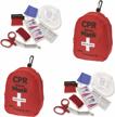 asa techmed 2 pack emergency first aid kit - cpr rescue mask, pocket resuscitator with one way valve, emt trauma scissors, tourniquet, gloves, antiseptic wipes ideal for sports, camping, home logo