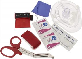 img 1 attached to ASA TECHMED 2 Pack Emergency First Aid Kit - CPR Rescue Mask, Pocket Resuscitator With One Way Valve, EMT Trauma Scissors, Tourniquet, Gloves, Antiseptic Wipes Ideal For Sports, Camping, Home