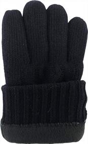 img 1 attached to 🧤 Bruceriver Knitted Thinsulate Diamond Dk Gray Men's Accessories: Premium Gloves & Mittens