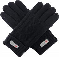 🧤 bruceriver knitted thinsulate diamond dk gray men's accessories: premium gloves & mittens logo