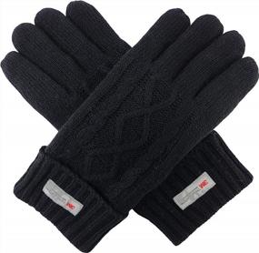 img 4 attached to 🧤 Bruceriver Knitted Thinsulate Diamond Dk Gray Men's Accessories: Premium Gloves & Mittens