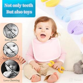 img 2 attached to Eizigon Toddlers Teething Silicone Non Toxic
