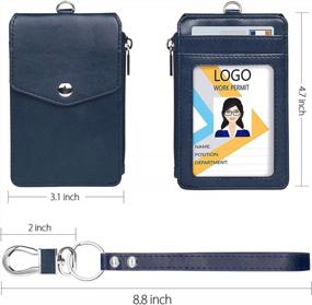 img 2 attached to Streamline Your Style With Teskyer'S Leather Wristlet Wallet Keychain