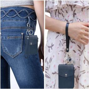 img 3 attached to Streamline Your Style With Teskyer'S Leather Wristlet Wallet Keychain