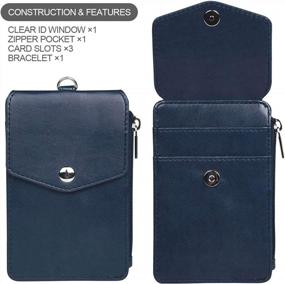 img 1 attached to Streamline Your Style With Teskyer'S Leather Wristlet Wallet Keychain