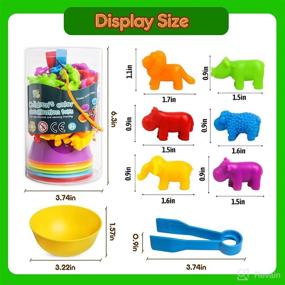 img 2 attached to 🐻 JOCHA Color Sorting and Counting Animals Toys: A Montessori Educational Game for 3-5-Year-Olds, Ideal for Preschool Learning, Matching, and Math Activities