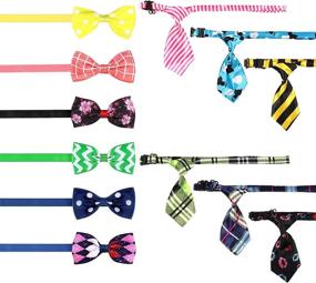 img 1 attached to Vibrant 30 Pcs Adjustable Dog Ties and Cat Bow Ties: Perfect Costume Necktie Assortment for Small Pets on Valentine's Day, St. Patrick's Day, and Birthdays!