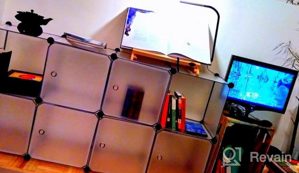 img 1 attached to LANGRIA White 20-Cube Closet System Organizer Plastic Storage Cubes Drawer Unit, DIY Modular Bookcase Cabinet With Translucent Design For Clothes, Shoes, Toys review by Alex Rea