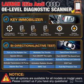 img 3 attached to 🚗 Enhanced VAG Full System Automotive Diagnostic Scanner with Bidirectional Capabilities - LAUNCH Creader Elite: Online Coding, AutoVIN, Battery Registration, Key IMMO, WiFi Update, Audi Compatibility