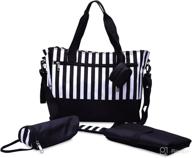 lumier diaper tote bag - ultimate travel companion for new parents: includes changing pad, stroller strap, and pacifier case - ideal baby shower registry gift for mom and dad logo