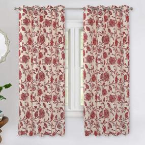img 4 attached to Transform Your Space With DriftAway Freda Jacobean Floral Blackout Curtains