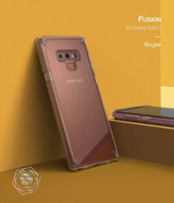 img 3 attached to Shockproof Galaxy Note 9 Case - Ringke Fusion Transparent Phone Cover For Maximum Protection (Smoke Black)