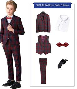 img 2 attached to ELPA Suits Childrens Classic Plaid Boys' Clothing ~ Suits & Sport Coats