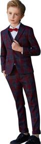 img 4 attached to ELPA Suits Childrens Classic Plaid Boys' Clothing ~ Suits & Sport Coats