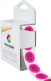 img 4 attached to ChromaLabel 0.75 Inch Round Retail Sale Labels, 1000 Stickers Per Dispenser Box, Imprinted: 25%