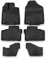 🚗 all-weather full set liners (black) for 2016-2022 honda pilot 1&amp;2 and 3rd row floor mats logo